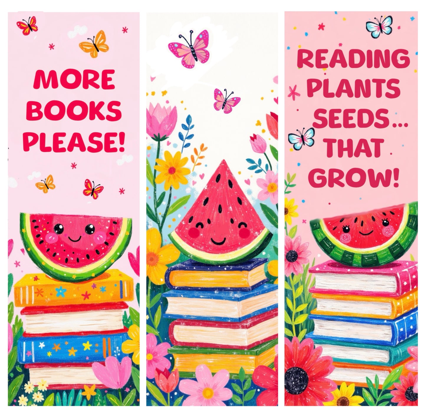 Watermelon Seeds (SET OF THREE BOOKMARKS)