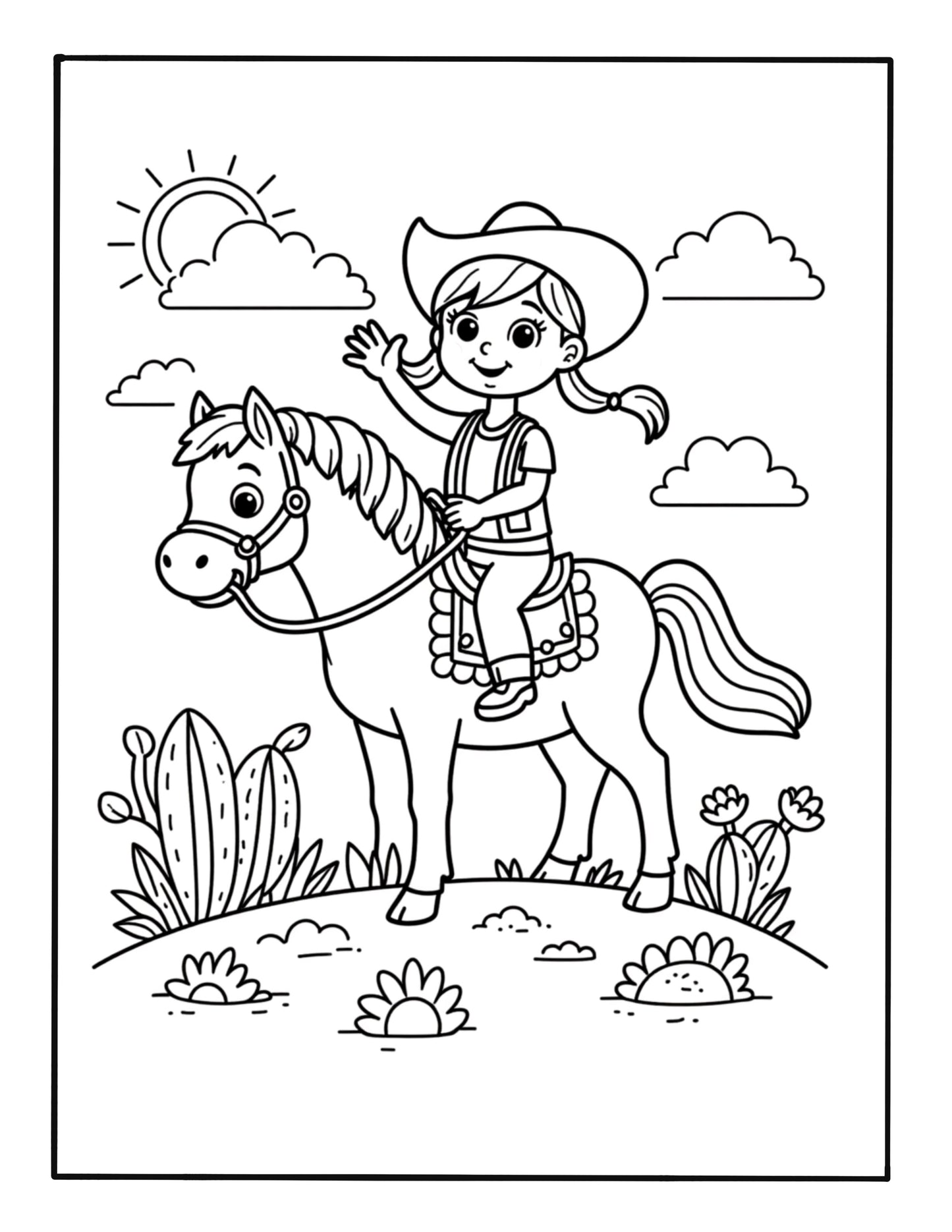 Western Fun: Coloring Book