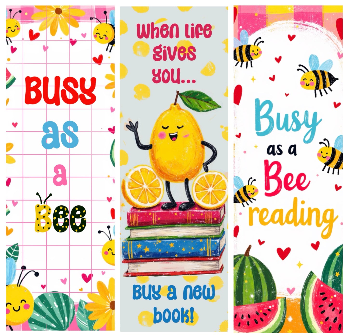 Busy as a Bee (SET OF THREE BOOKMARKS)