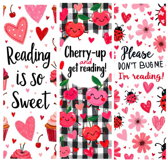 Reading is So Sweet (SET OF THREE BOOKMARKS)